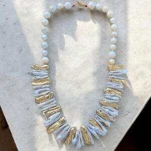 Aurora Barok İnci Doğal Taş Kolye