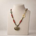 Mercan & Labradorit Işığı Kolye  – Coral Labradorite Necklace - Görsel 2