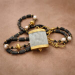 İnci Detaylı Eskitme Taş Kolye - Görsel 2