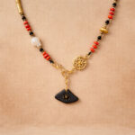 Mercan & Porselen  – Coral Eye Necklace - Görsel 2