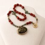 Mercan & Labradorit Işığı Kolye  – Coral Labradorite Necklace - Görsel 3