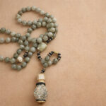 Labradorit & Cam Işığı – Labradorite Glass Light Necklace