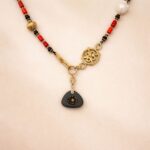 Mercan &Porselen– Coral Eye Necklace - Görsel 2