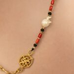 Mercan &Porselen– Coral Eye Necklace - Görsel 4